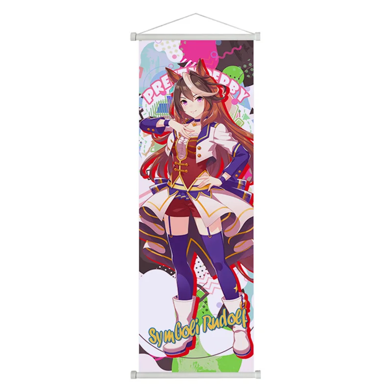 Umamusume Anime Rice Shower Tokai Teio Scroll Canvas Wall Hanging Painting Poster Wall Art Room Decoration Gift view 6