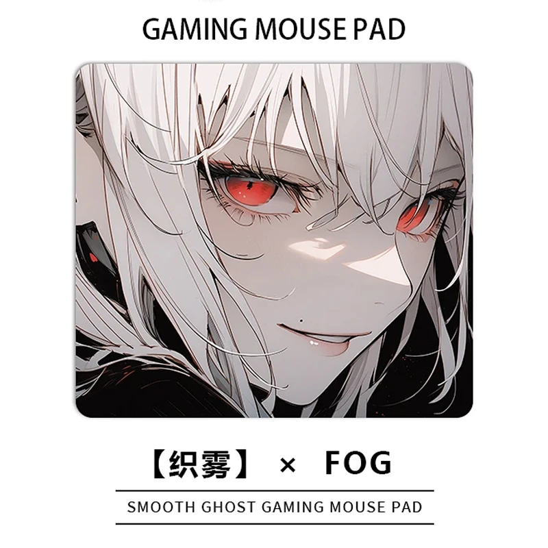 Sweet Cool Girl Glass Mouse Pad without Lock Edge Mouse Pad Simple Mouse Pad Student Desk Mat Computer Mat Laptop Deskmat