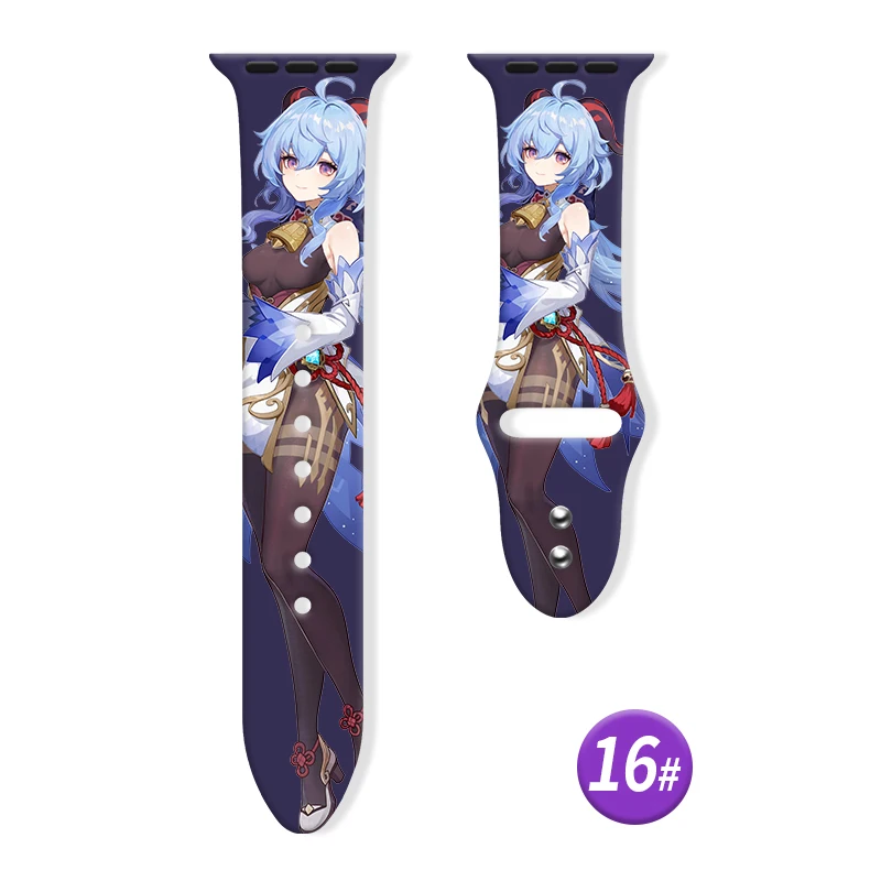 

Anime 1 Series Printed Strap for Apple Watch 9 8 7 SE 6 Silicone Band Replaceable Bracelet for iWatch 45mm 44mm 42mm Watchband