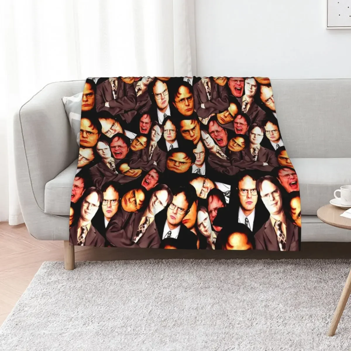 

Dwight Schrute - The Office Dwight Schrute Throw Blanket Giant Sofa Quilt Shaggy blankets and throws Blankets
