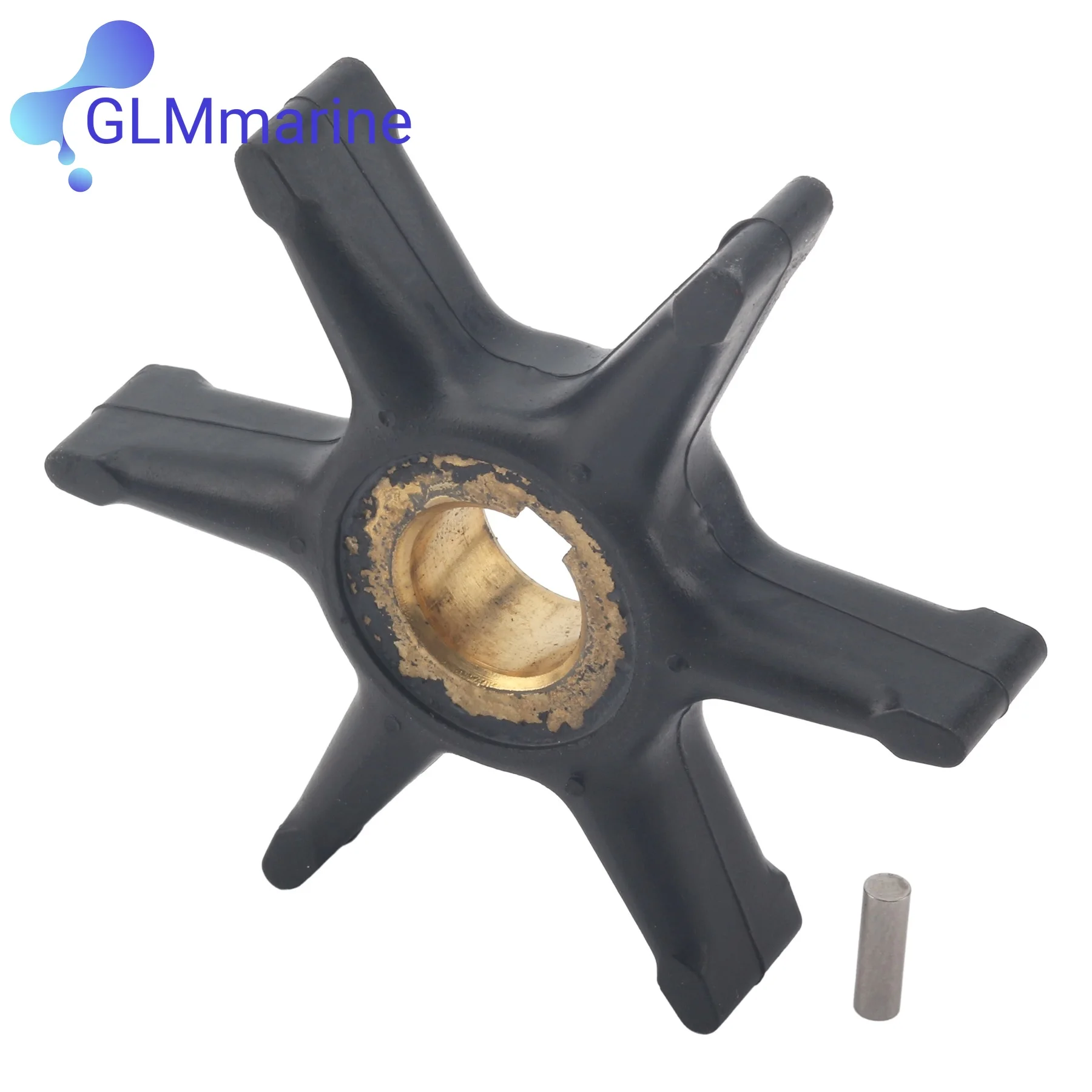 Water Pump Impeller with Key 375638 Fits for Johnson Evinrude 10 15 18 20 25 35 HP Outboard 2-Stroke Engines 775518 777829