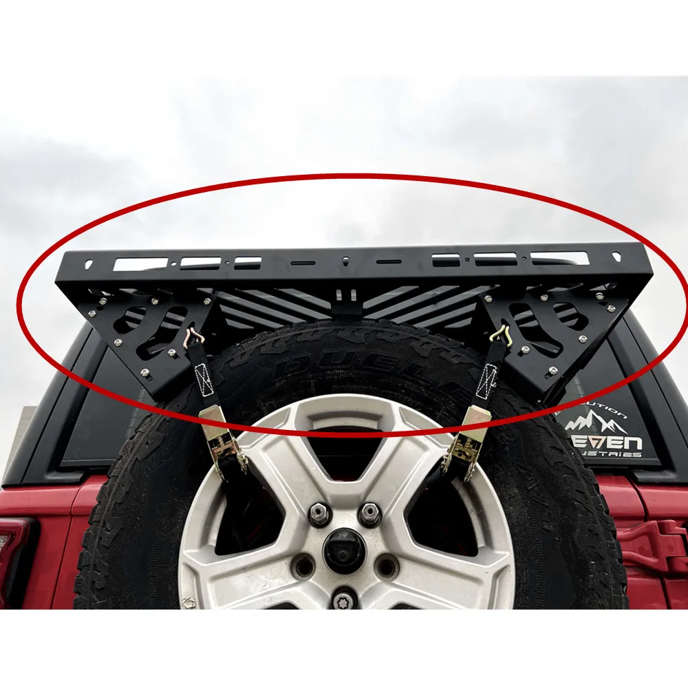 1 Set Off-Road Adventure Spare Tire Storage Rack Rear Storage Organizer For Jeep Wrangler JK JL 2007+ JL1310