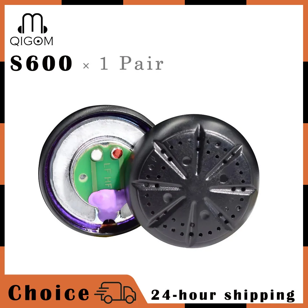

QIGOM S600 Earphone Sound Unit with Shell 600ohms 100dB 15.4MM Driver Size Earphone Unit Assembly DIY Headset Part 1 Pair
