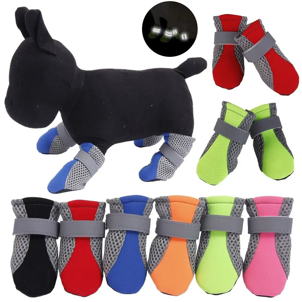 Durable Soft Bottom Pet Dog Shoes Adjustable Strap Waterproof Rain Boots Puppy Dogs Socks Booties Dog