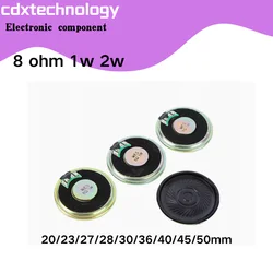 5pcs 20/23/27/28/30/36/40/45/50mm 8ohm 1 w, 2 w magnetic iron shell ultra-thin speaker speakers