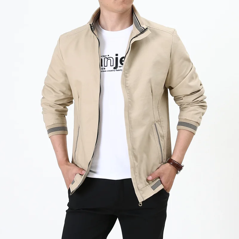 

2023 Men's New Autumn Thin Casual Jacket Versatile Stand Collar