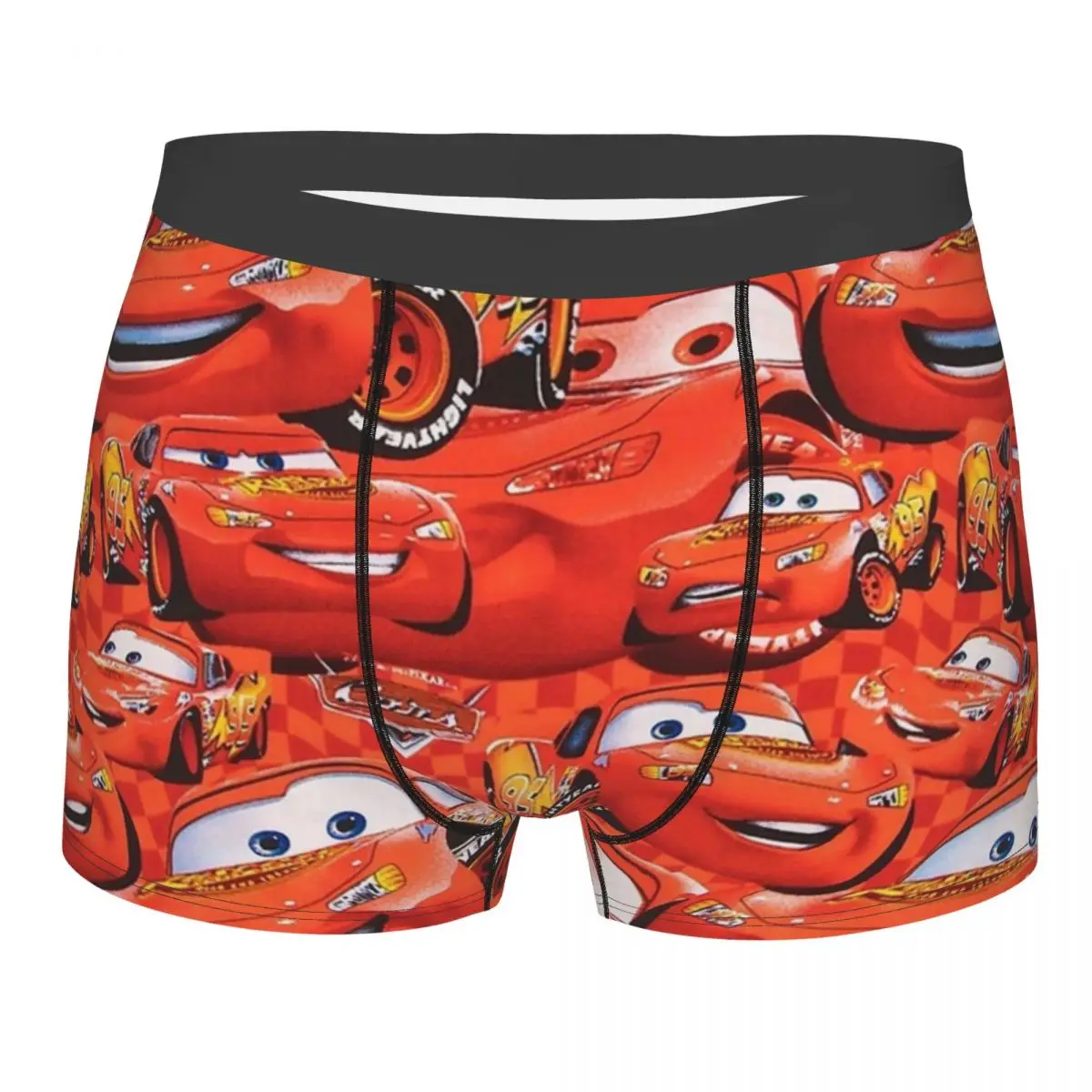 

Cartoon Cars Lightning Mcqueen Face Underwear Men Sexy Printed Custom Boxer Shorts Panties