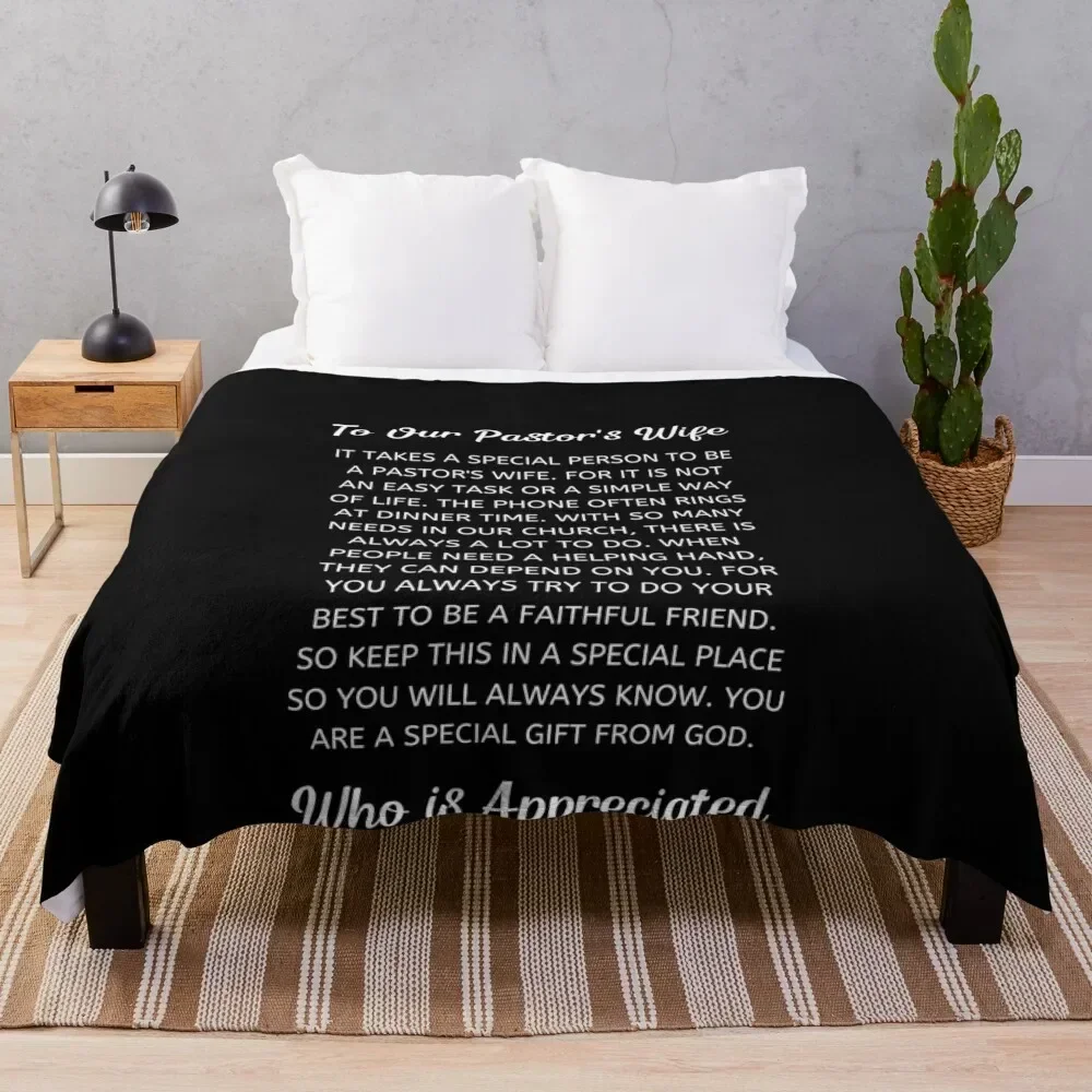 Pastor's Wife Appreciation Throw Blanket Plaid on the sofa sofa bed Sleeping Bag For Sofa Thin Blankets