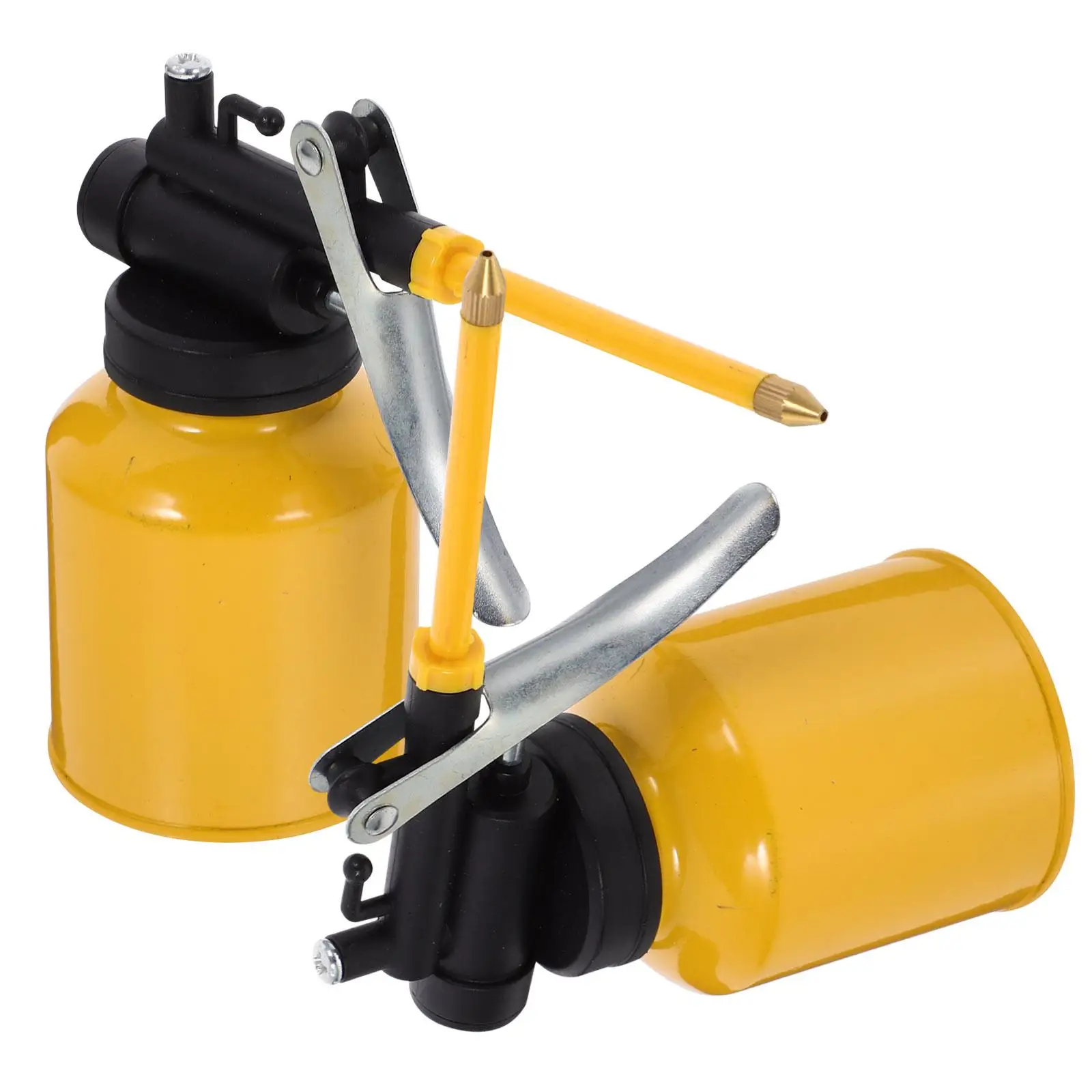 

2 Pcs Oil Pot High Pressure Oiler Aluminium Can Pump Bottle Tank Abs Plastic