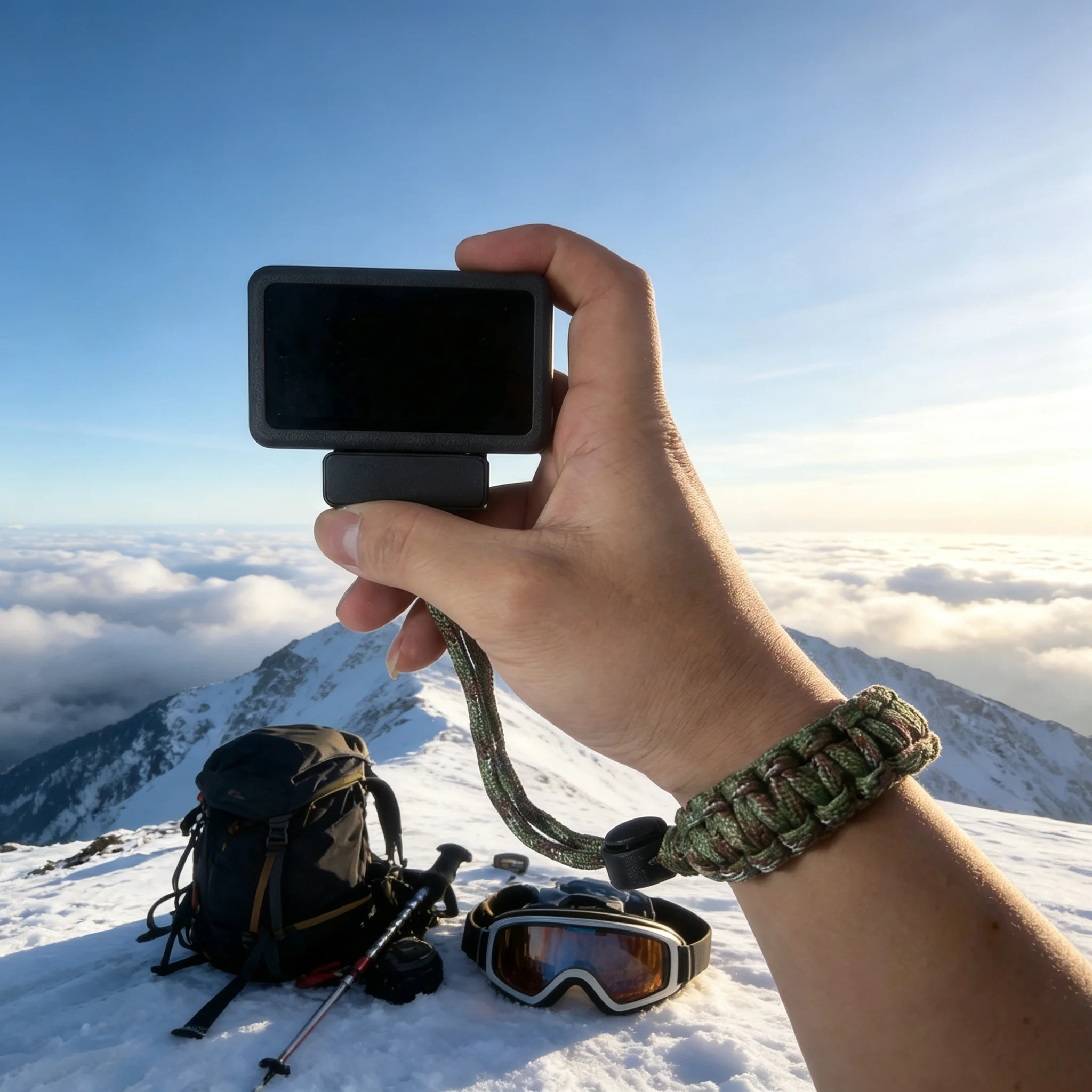 Image of Schnellverschluss Magnetisches Handgelenkband für DJI Osmo Action 3 4 5 Pro - Verlustsicheres Paracord-Handgriffband - Wasserdichtes Outdoor-Zubehör