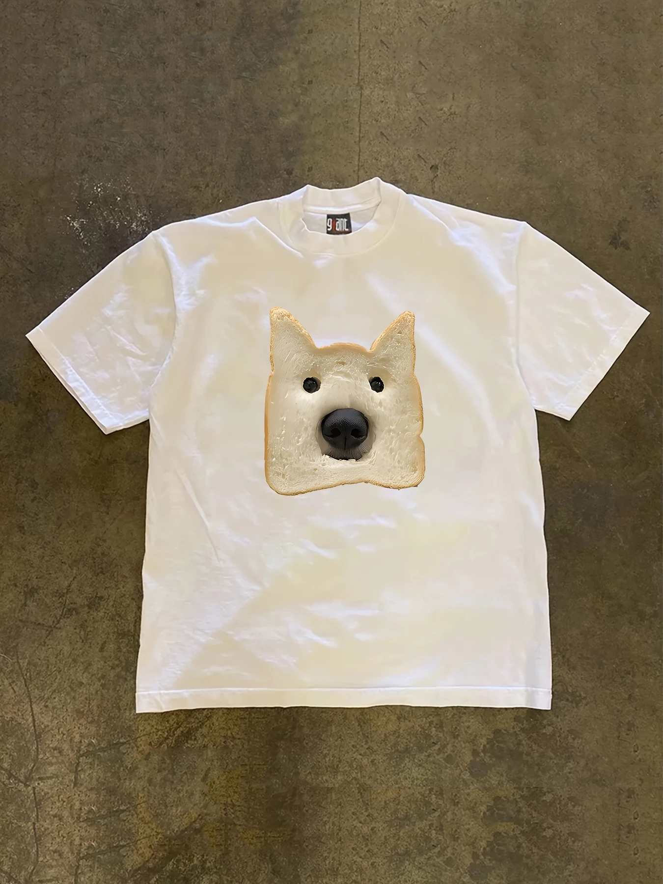Bread Puppy Round Neck New Model personality Clothes Oversized Unisex T-shirt Fashion Hip Hop Street Trendy Cotton high quality