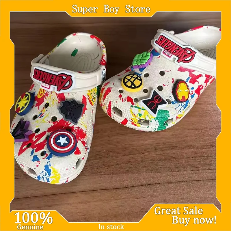 

Hot In Stock Avengers Anime Surrounding Shoes Slippers Boy Girl Avengers Anti Slip Anti Odor Beach Sandals Birthday Gift