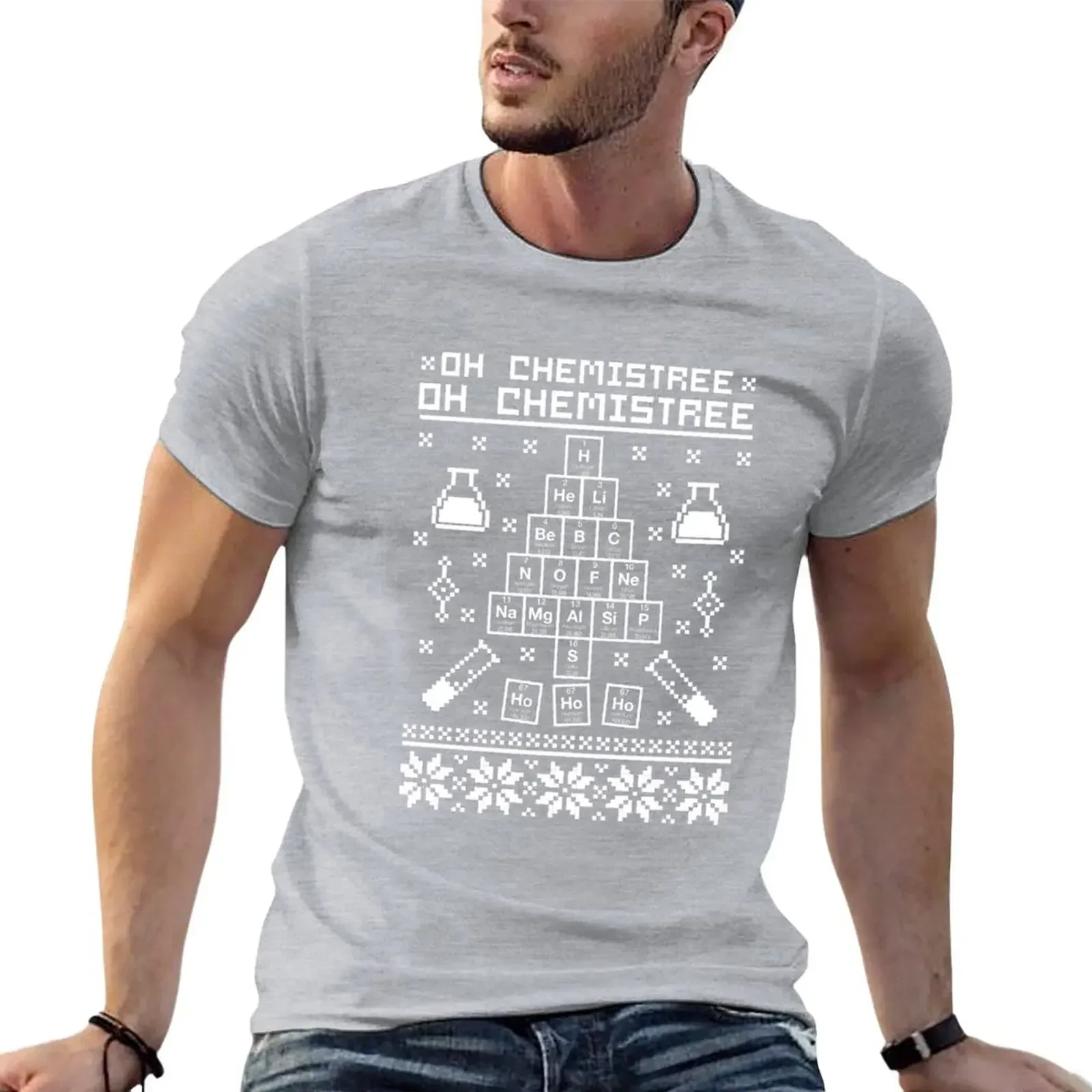 Oh Chemistree Funny Chemistry Christmas Tree Ugly Sweater T-Shirt hippie clothes shirts graphic tees plain t shirts men