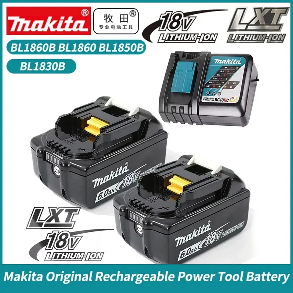 

bl1850 replacement battery 6AH 5AH makita battery 6 LXT400 BL1860B BL1860 BL1850 BL1830 original makita 18v battery fast charge