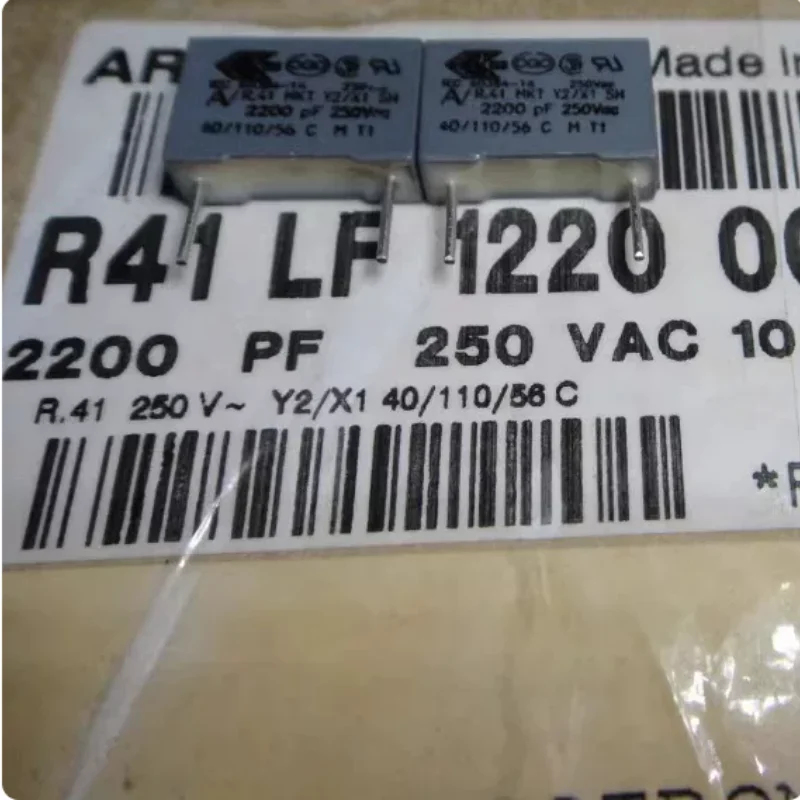 10pcs-100pcs AV R41 0.0022uf/250VAC 2.2nf 2200pf 2n2 222 brand new film capacitor 10MM