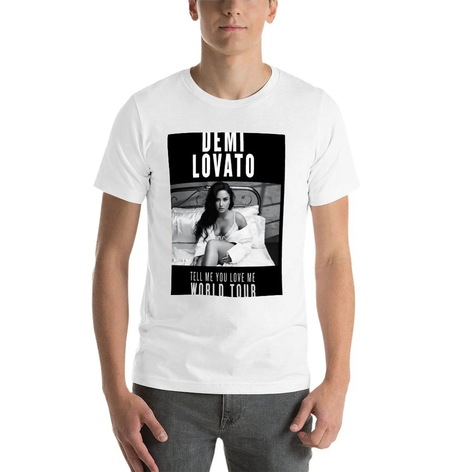 Tell Me You Love Me Tour - تي شيرت ملصق 1 تي شيرت للرجال من القطن للرجال #4