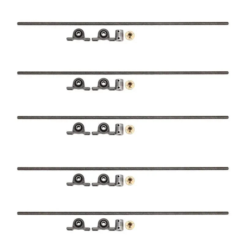 A53Q-5X T8 8Mm 500Mm Lead Screw Rod With Nut Pillow Block Mounted CNC Set For 3D Printer