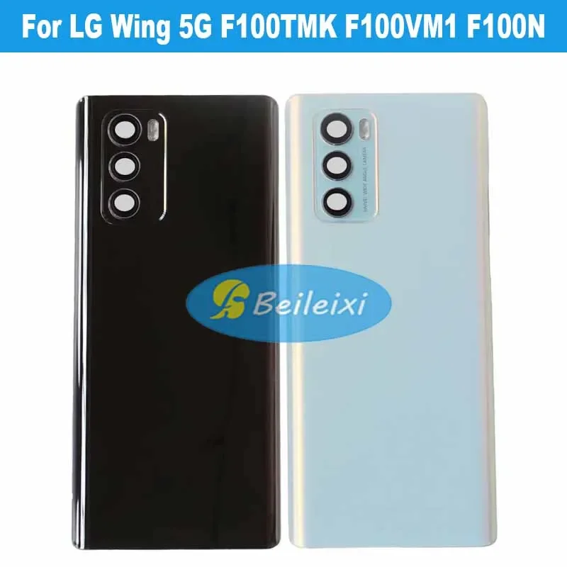 For LG Wing 5G F100TMK F100VM1 F100EMW F100N F100VMY Battery Back Cover Rear Door Housing Case Back Cover