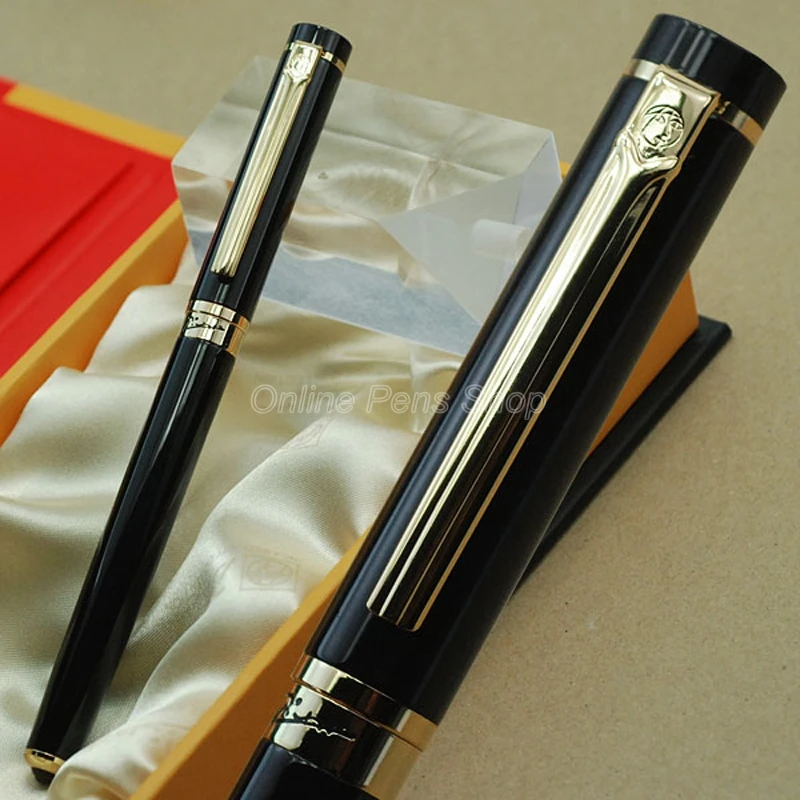 

Picasso Black & Golden Matel Rollerball Pen For Office & Home & School Writing Tool BR007