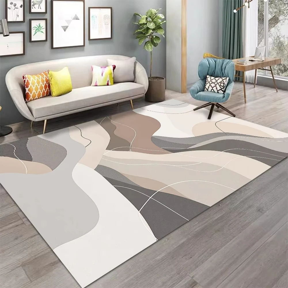 VIKAMA Modern Abstract Geometric Pattern Carpet Large  Area Rug Carpets for Home Living Room Rug Bedroom Sofa Doormat Floor Mats