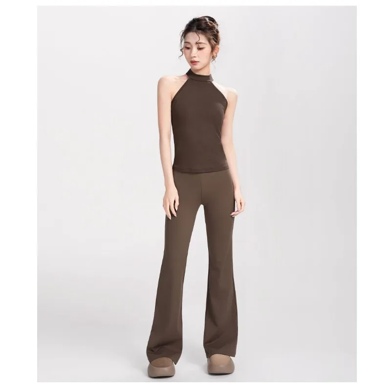 Women's Halter Neck Dance Tank Top Modern Chinese Dance Training Wear Daily Casual Sleeveless Vest