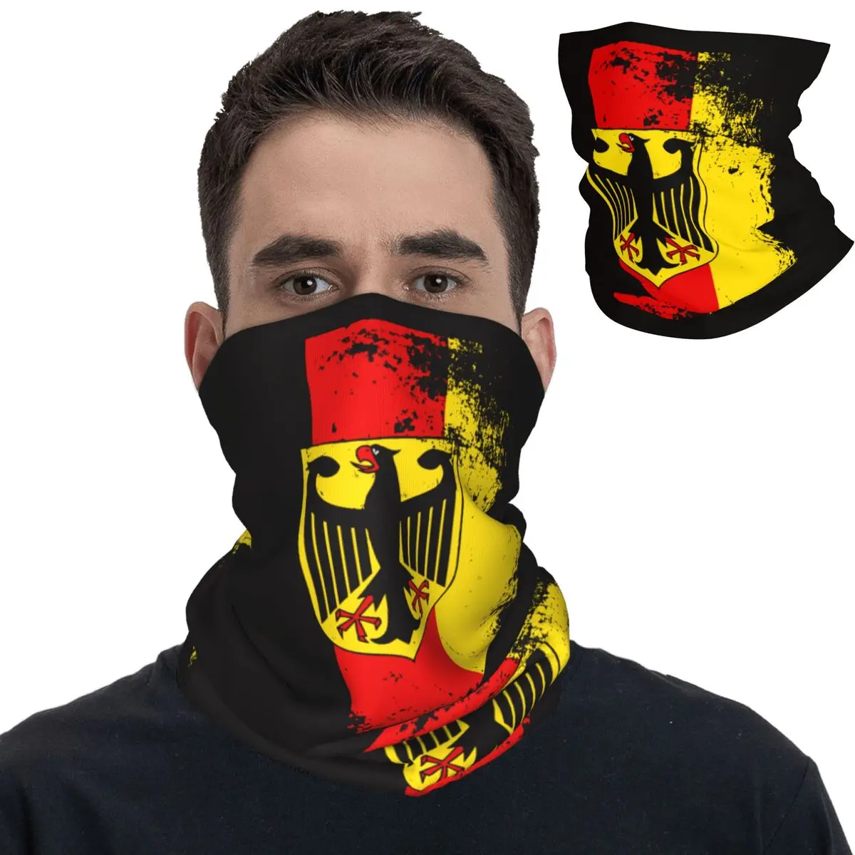 Germany Flag Eagle Coat Of Arms Bundesadler Bandana Neck Gaiter German Wrap Scarf Multifunctional Face Mask Fishing Unisex Adult