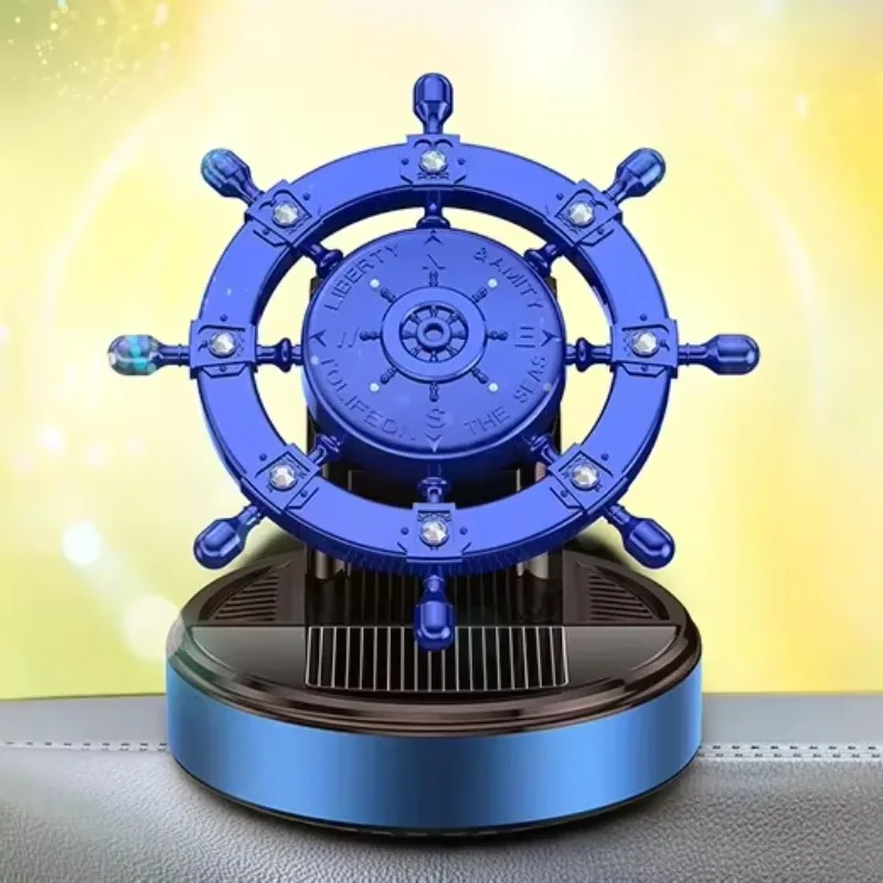 

Tom AutoCar Aromatherapy Solar Steering Wheel Helm Design, Fragrance Lasting Fragrance in Addition to Odor Car Dashboard Ornamen