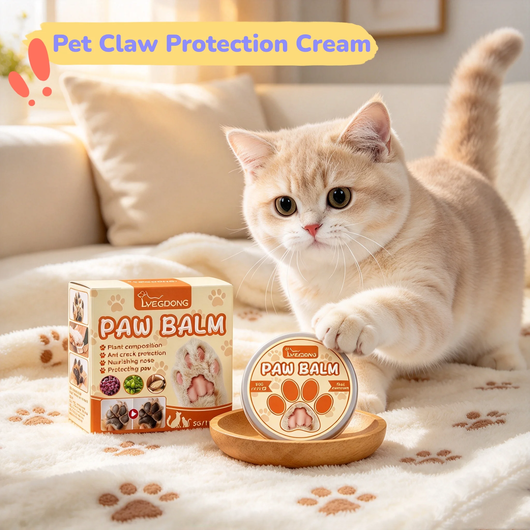 Yegbong Pet Skin Care Cream Effectively Promote Skin Health Anti Crack Relieve Itch-Ing Redness Soothe Skin Pet Skin Care Balms
