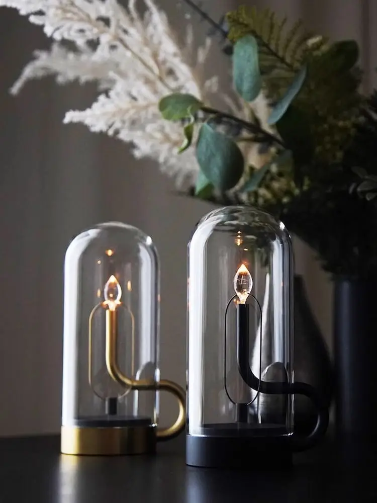 Neoclassical retro rechargeable desk lamp restaurant bar counter bedside romantic night light