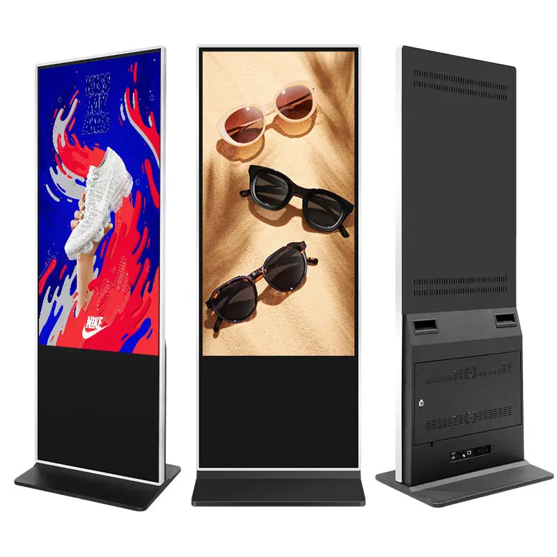 LCD Floor Standing 32-86 Inch Commercial Advertising Video Player Free CMS Indoor Totem Digital Signage and Display