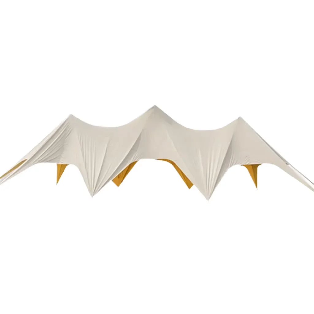 Custom Outdoor Size Summer Canopy Event Stretch Star Shaped Beach Sun Shade Tent Oxford Straight Bracing Type For Sale