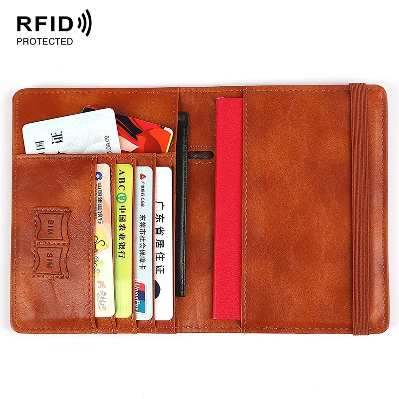 

Business Passport Holder Wallet for Russia Travel Document Organizer Driver's License Package RFID Card Wallet