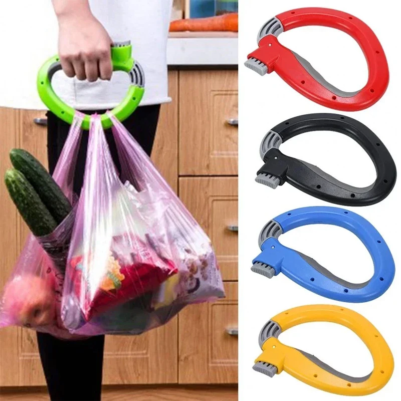 Random 1Pcs Portable Bag D-type Lifter Carrier Tool Bags Grip Shopping Grocery Bag Holder Clips Handle Labor Saving Tool Hook