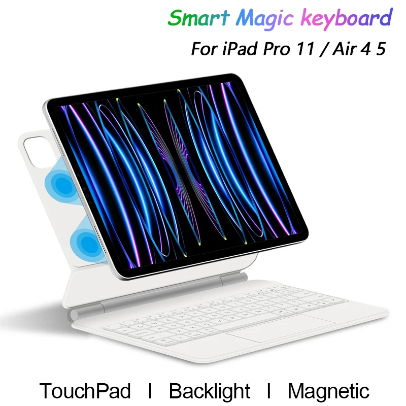 

Backlit Touchpad Magic Keyboard For iPad Pro 11 1st 2nd 3rd 4th Gen 2022 2020 Air 4 5 10.9 Magnetic Smart Case Wireless Keyboard