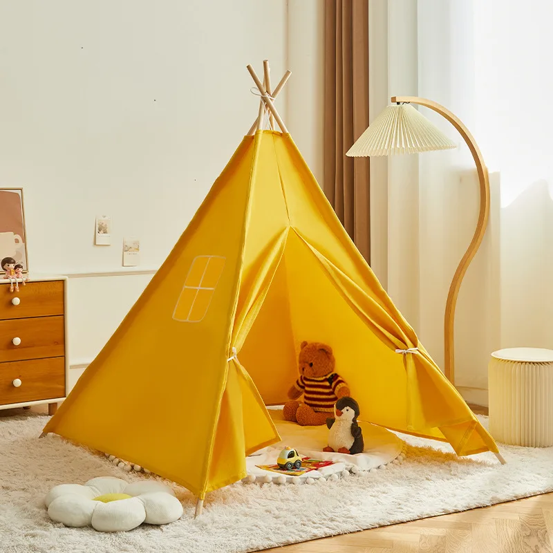 Indoor Children's Indian Tent Photoaphy Game House Toy for Boys And Girls Playhouse Portable Foldable Fabric Tent