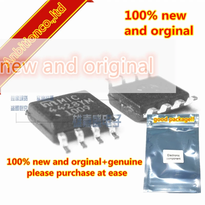 2-10pcs  100% new and orginal MIC4428 MIC4428YM SOP-8 Dual 1.5A-Peak Low-Side MOSFET Driver in stock connection