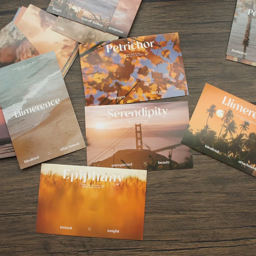 

15pcs Beautiful Dusk on A Sunny Day Design As Post Card Gift Greeting Cards Gift Party Invitation Scrapbooking Use