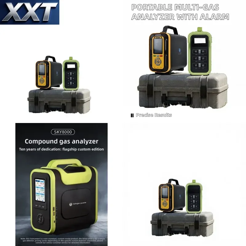 XXT Industrial Multi-gas Monitoring Instrument Portable Design Data Recording Sound Alarm DC3.7V 2200mAh Battery Power Supply