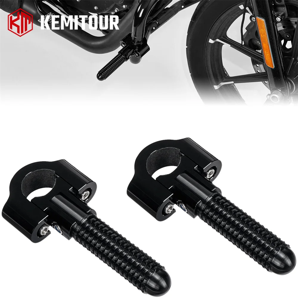 Motorrad Highway Pegs Universal 7/8"-1.25" Crash Bar Fußrasten für Ninja 500 400 Tenere 700 TW200 22mm-32mm Highway Fußstützen