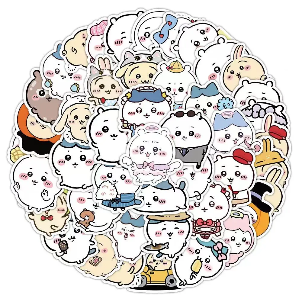 60PCS Anime Chikawas うさぎ ハチワレFunny Stickers Graffiti Skateboard Waterproof Luggage Sport DIY Phone Case Laptop Decal Toys