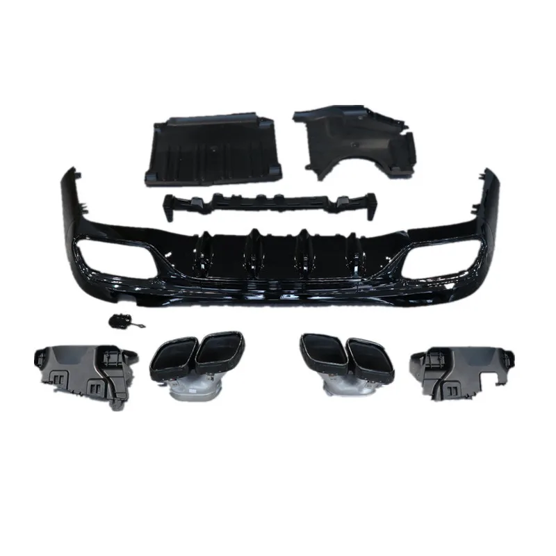 

Suitable for C63 tail lip tail throat Mercedes-Benz C-Class new W206 modified rear bumper tail lip four out AMG C