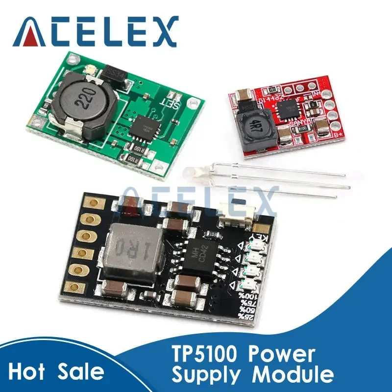 TP5100 charging management power supply module board TP5000 1A 2A compatible with 4.2V 8.4V single and double lithium batteries