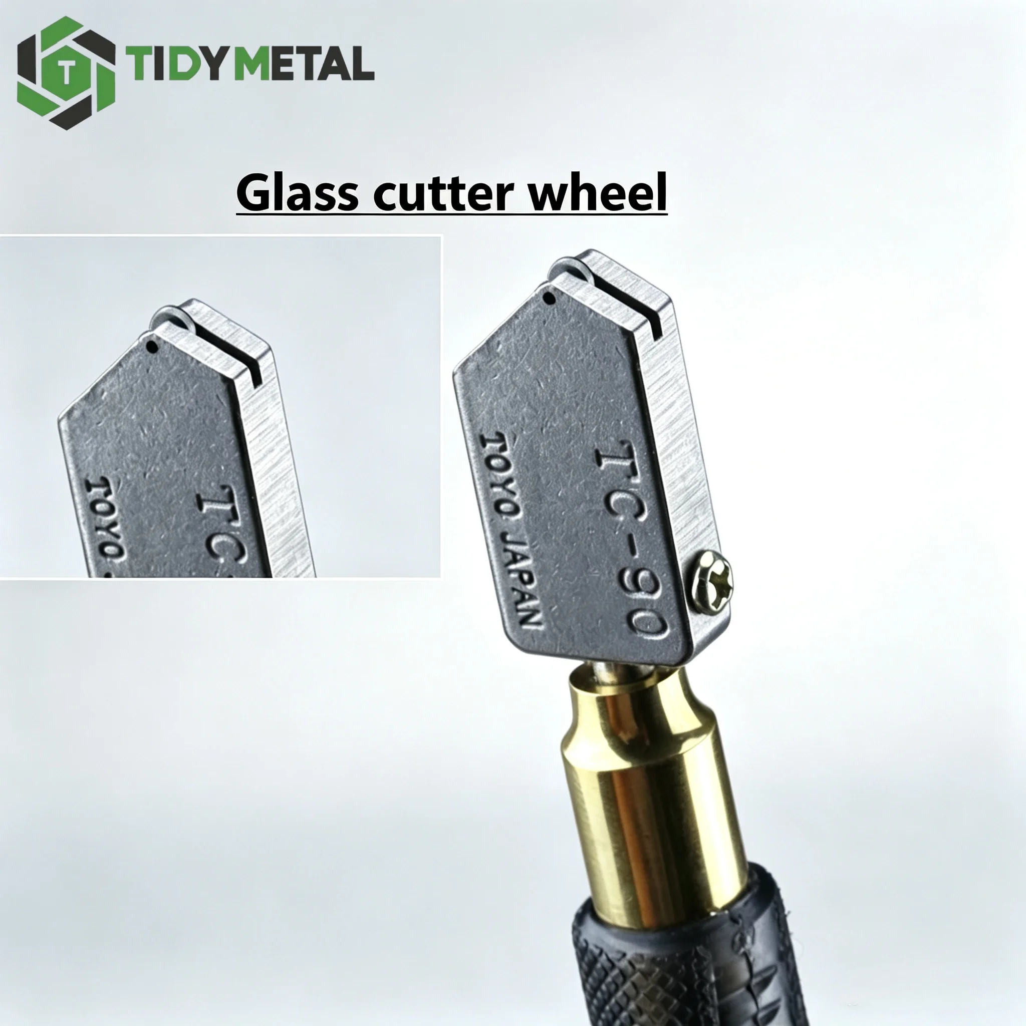 Tungsten Carbide Glass Cutter TOYO TC-90 – Professional Straight Line Glass Cutting Tool for Tile Ceramic Mirror DIY