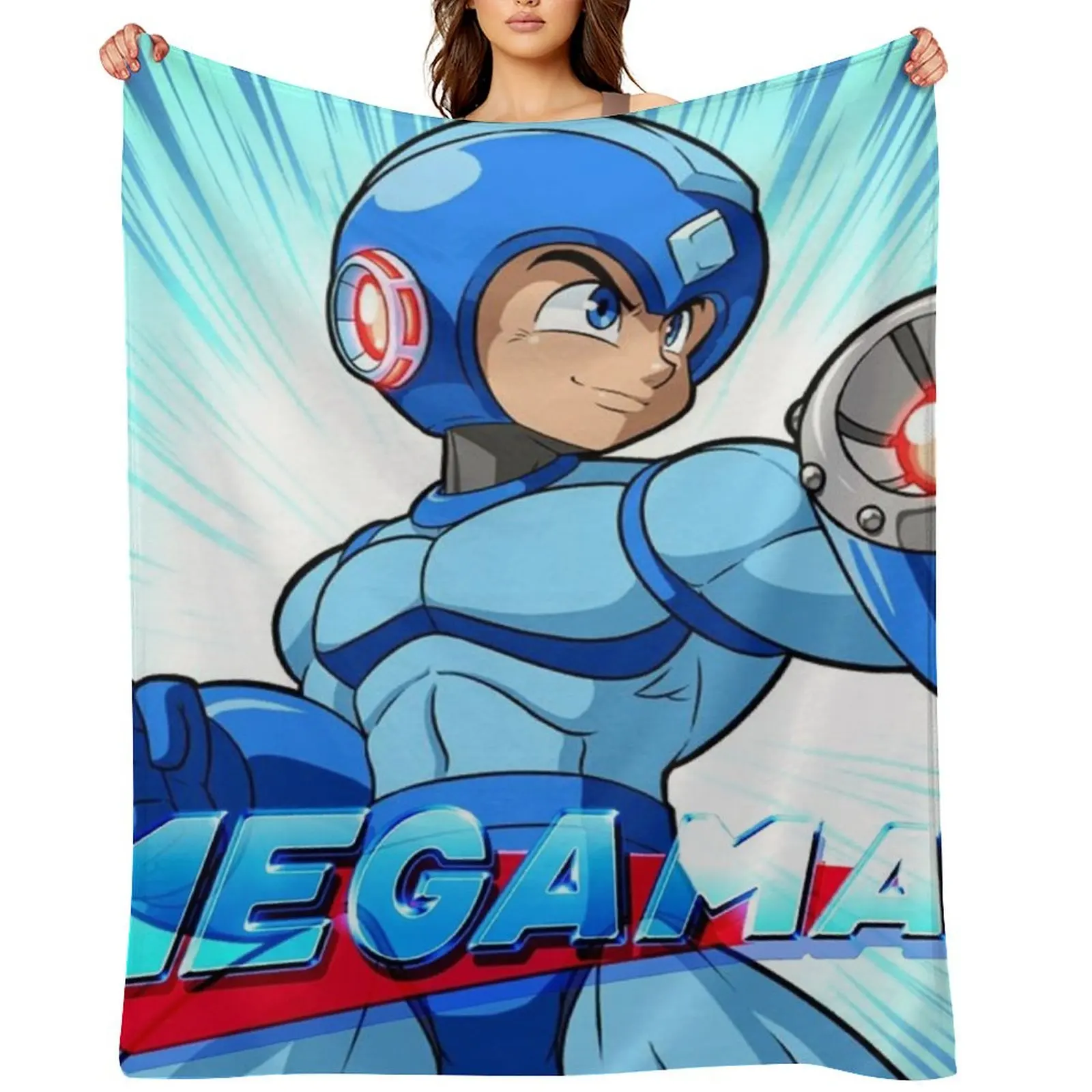 

Mega Man Throw Blanket Comforter blankets and throws Nap bed plaid Blankets