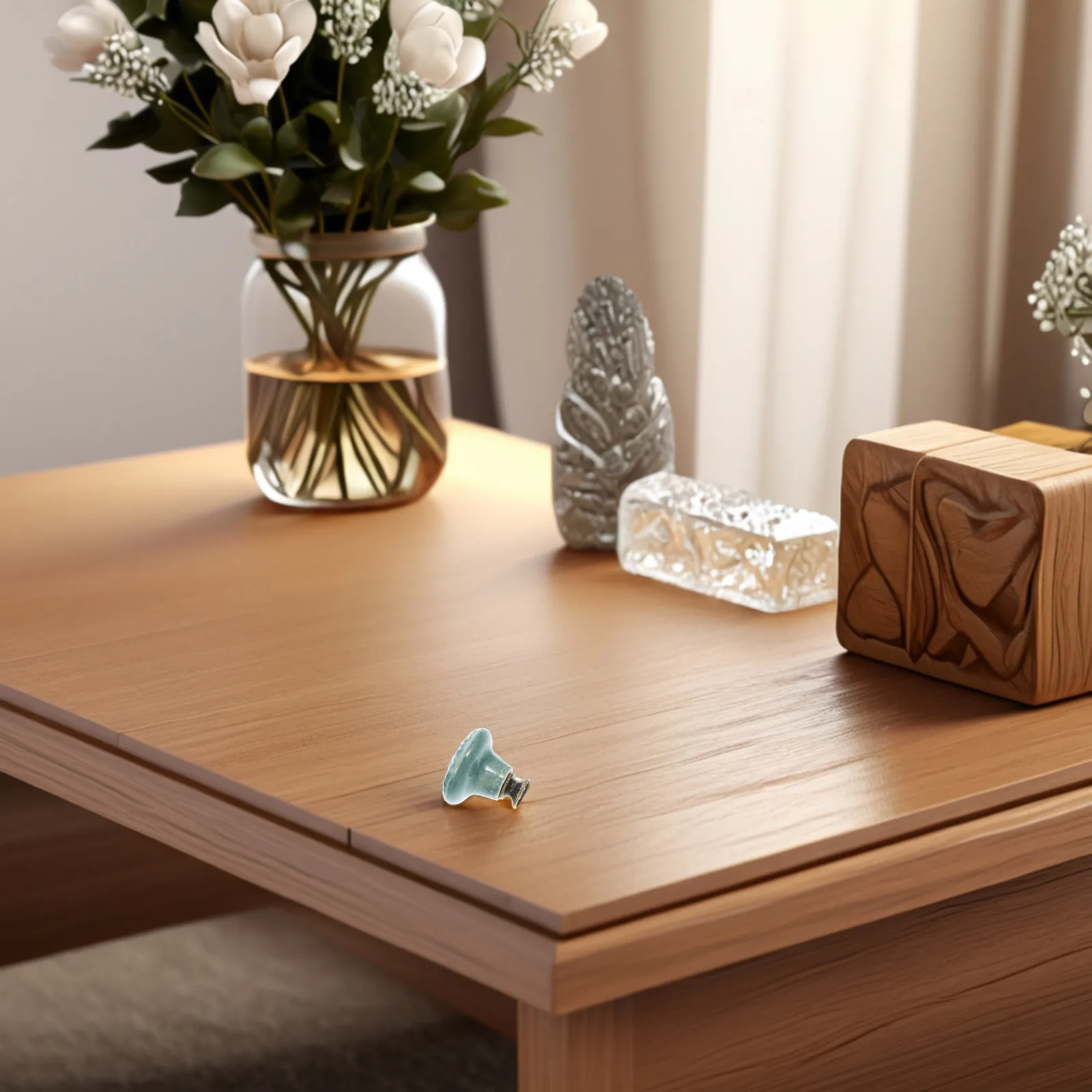 

6Pcs Ceramic Cabinet Knobs Vintage Flower Pattern Style Single Hole Drawer Pulls Kitchen Wardrobe Dresser Decor