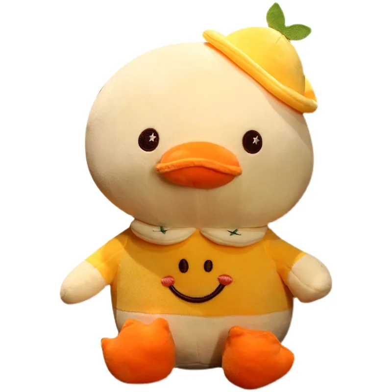 Kawaii Yellow Smile Duck Plush Toy Cute Stuffed Animals Plushies Doll Anime Cartoon Soft Kids Toys for Girls Boys Birthday Gifts