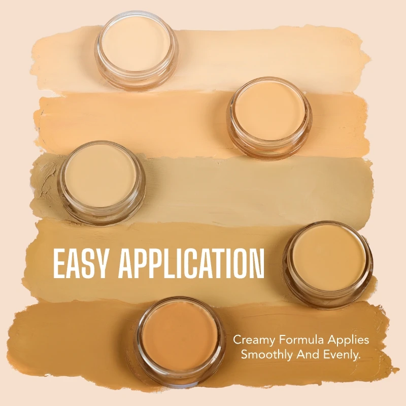 1PC high coverage, waterproof, oil control, long-lasting concealer, suitable for all skin types, showing perfect skin makeup