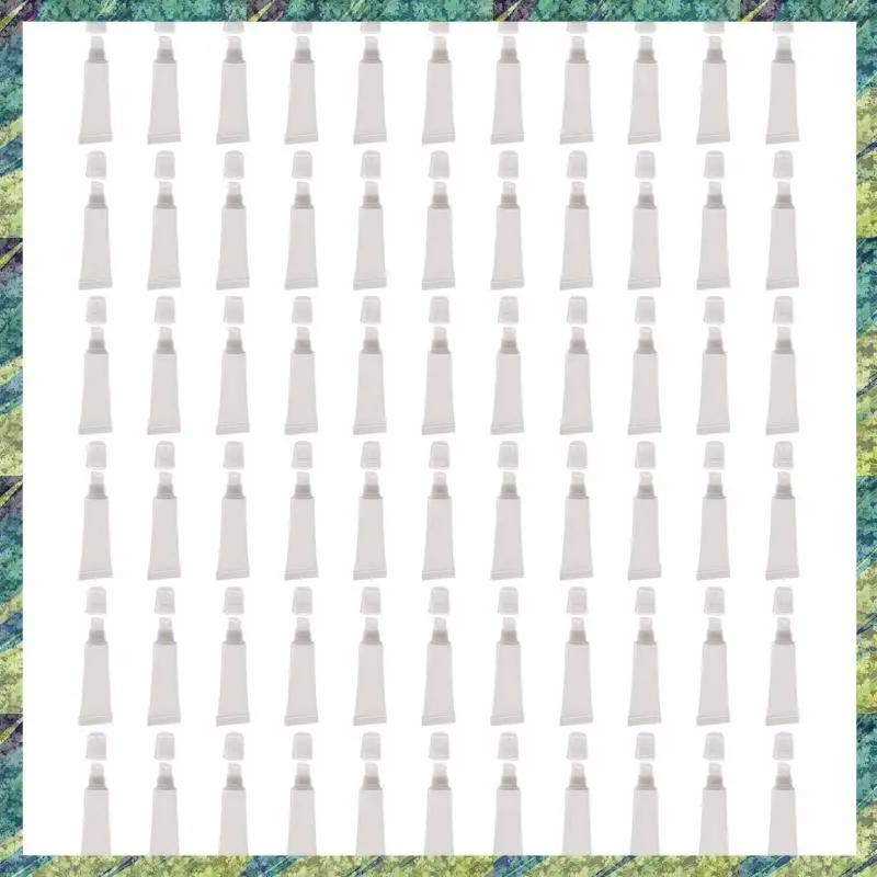 نانا 50 حزمة 10 مللي أنابيب ملمع الشفاه غسول فارغ أنابيب إعادة التعبئة أنابيب الضغط الناعمة DIY بها بنفسك زجاجة توزيع السفر