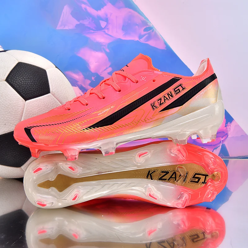 Mens Soccer Cleats Outdoor Training Turf Football Boots Lightweight Breathable Youth Boys Athletic Training Sneakers for FG