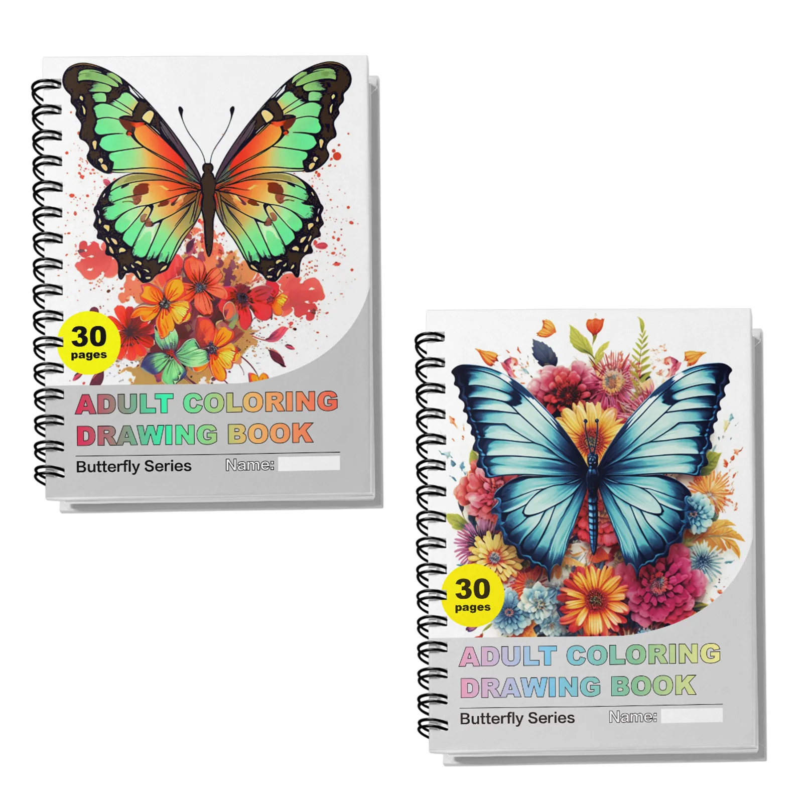 Butterfly Coloring Notebooks, Floral and Nature-Inspired Designs, Adult Coloring, Creative Drawing, Relaxing Art Activities